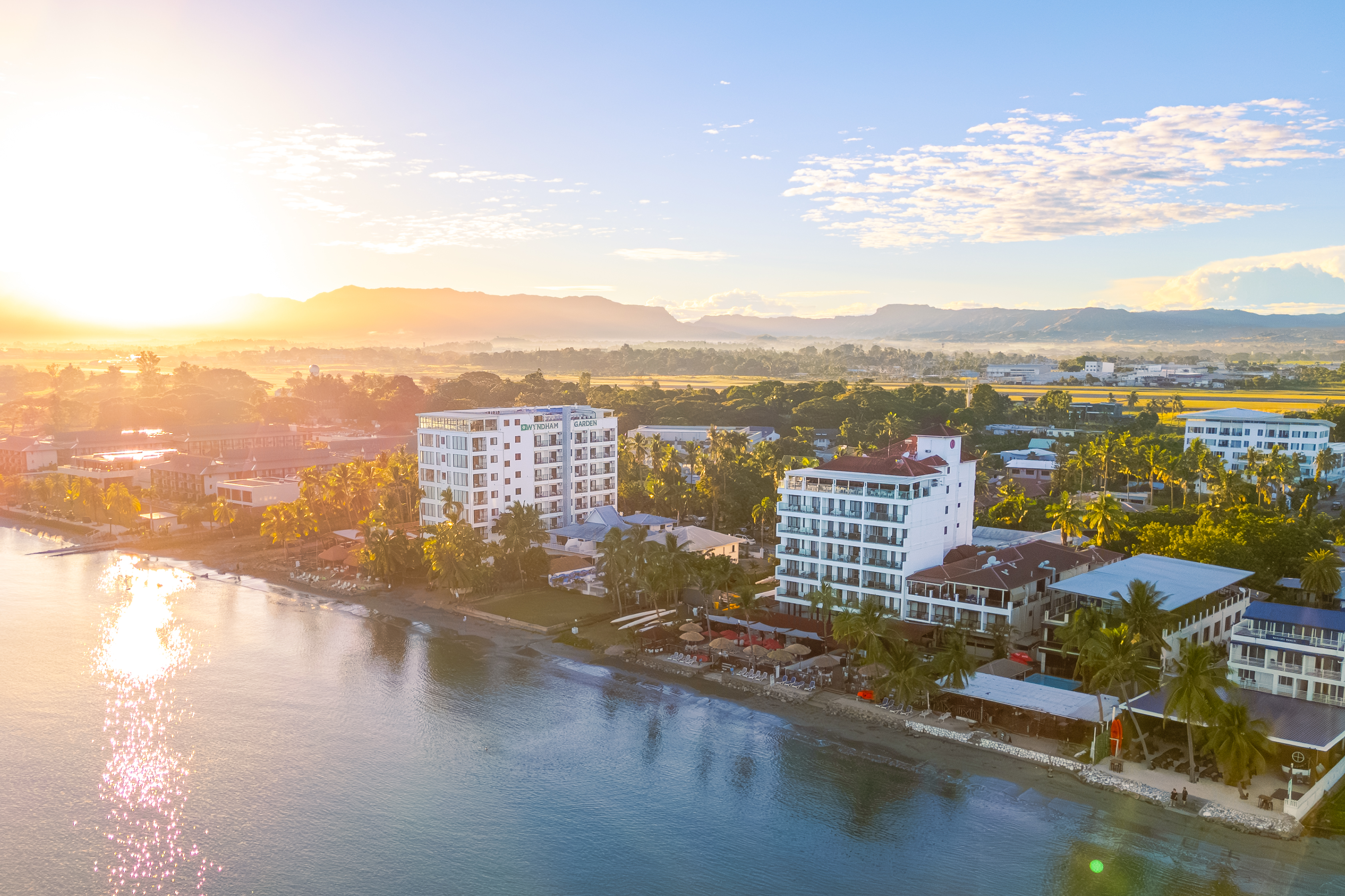 Aerial View Of Both Ramada & Wyndham Garden In Wailoaloa, Nadi, Fiji