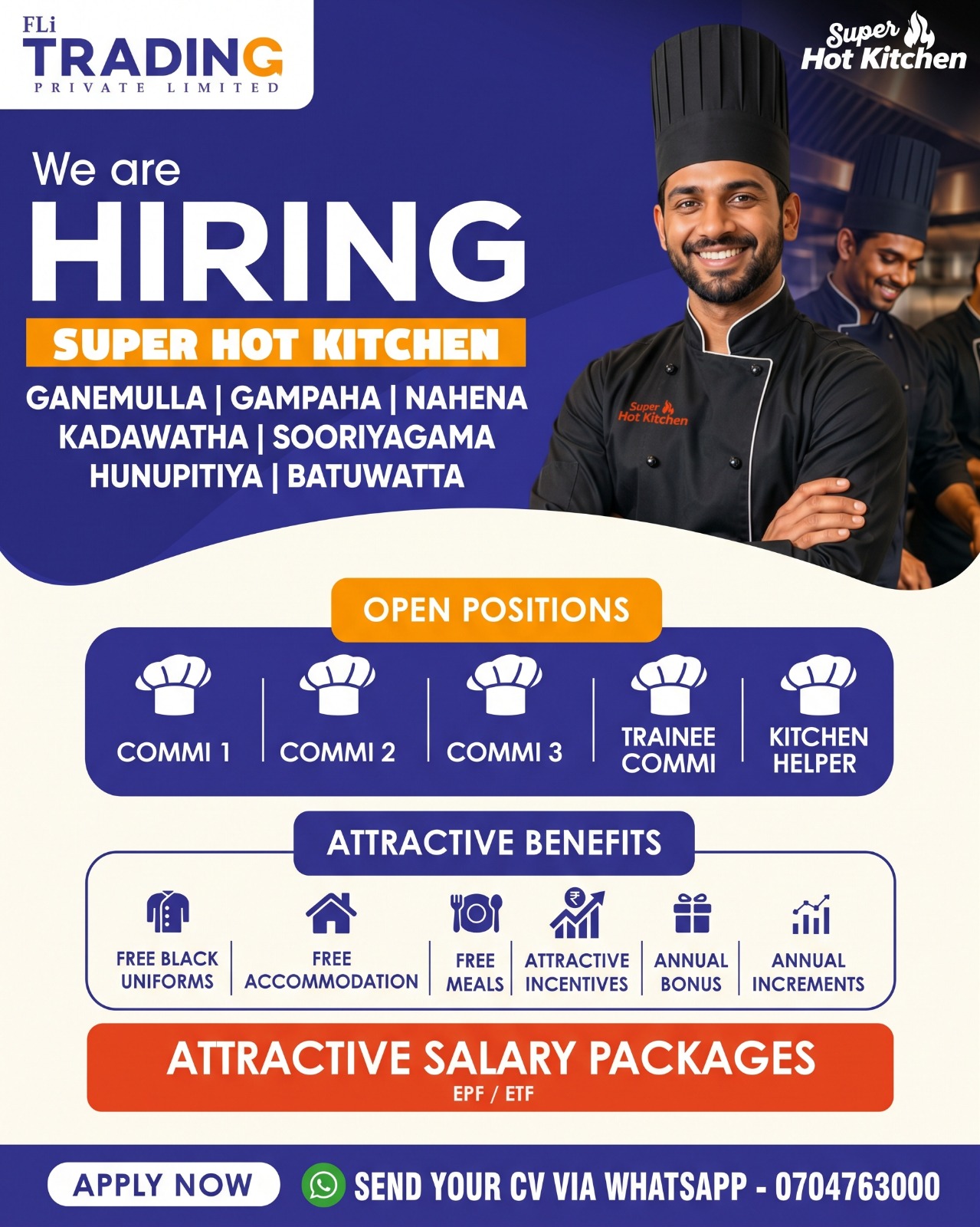 COMMI 1, 2 & 3  at FLi TRADING (Pvt) Ltd Banner