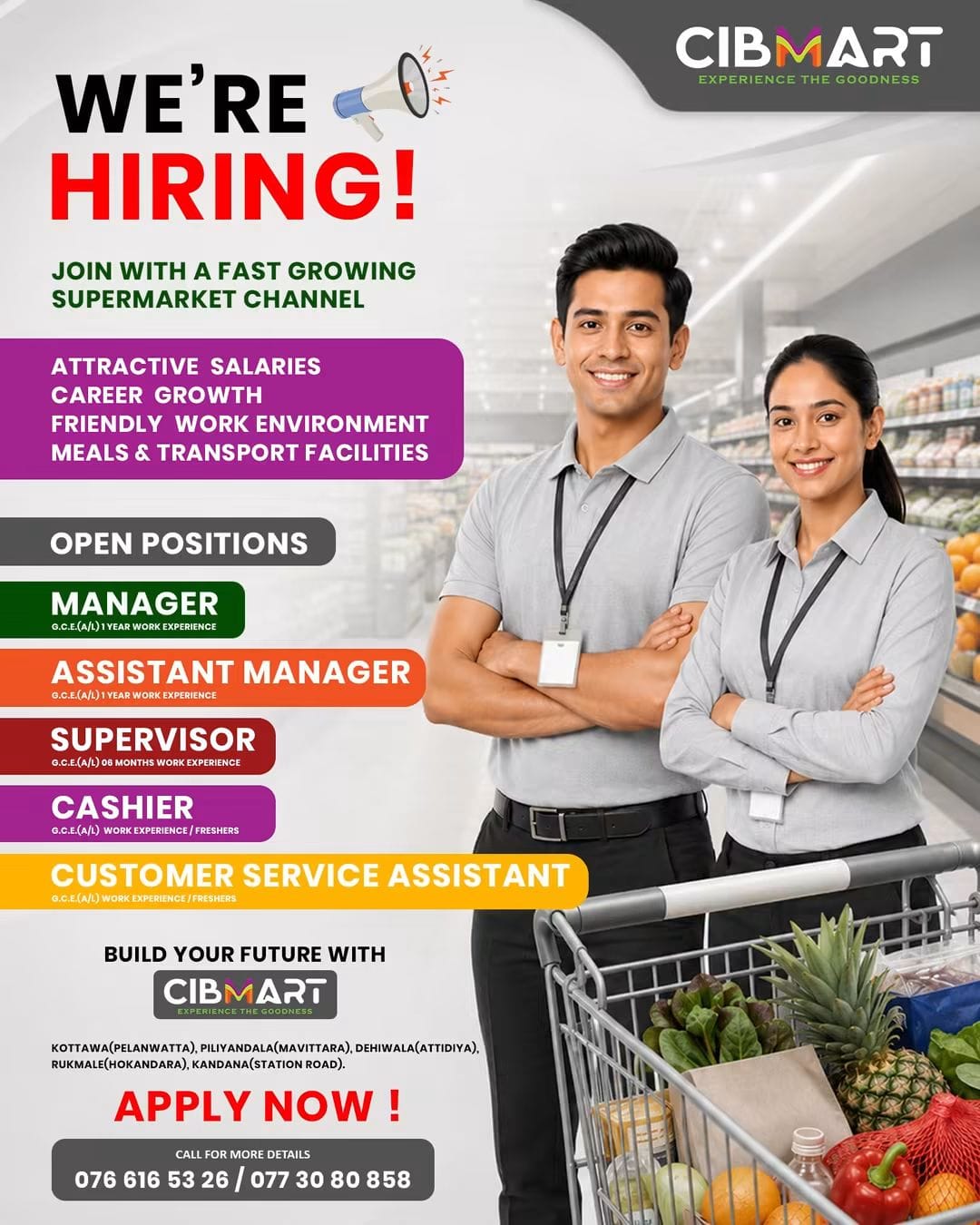 Cashier  at CIBMART Banner