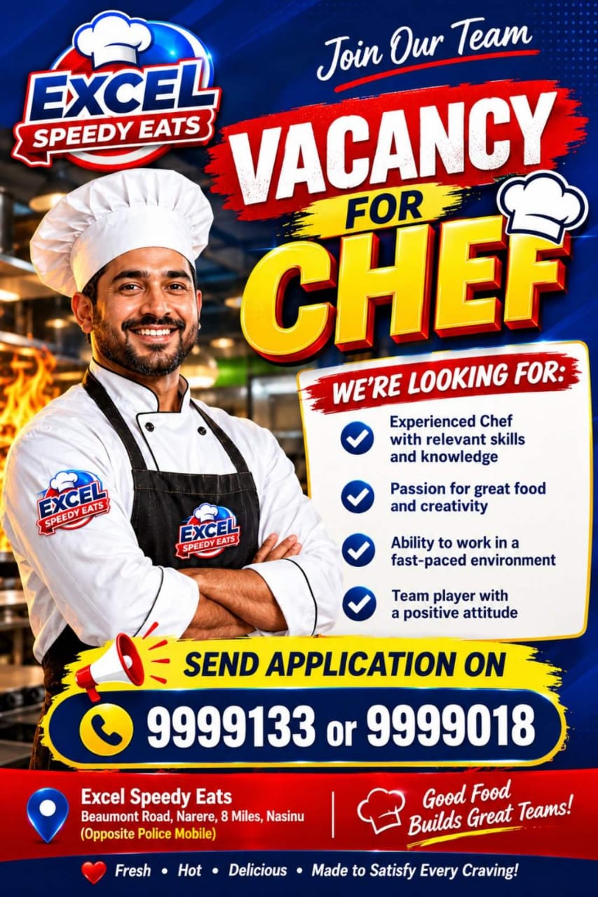 Chef  at Pacific Islands Jobs Banner