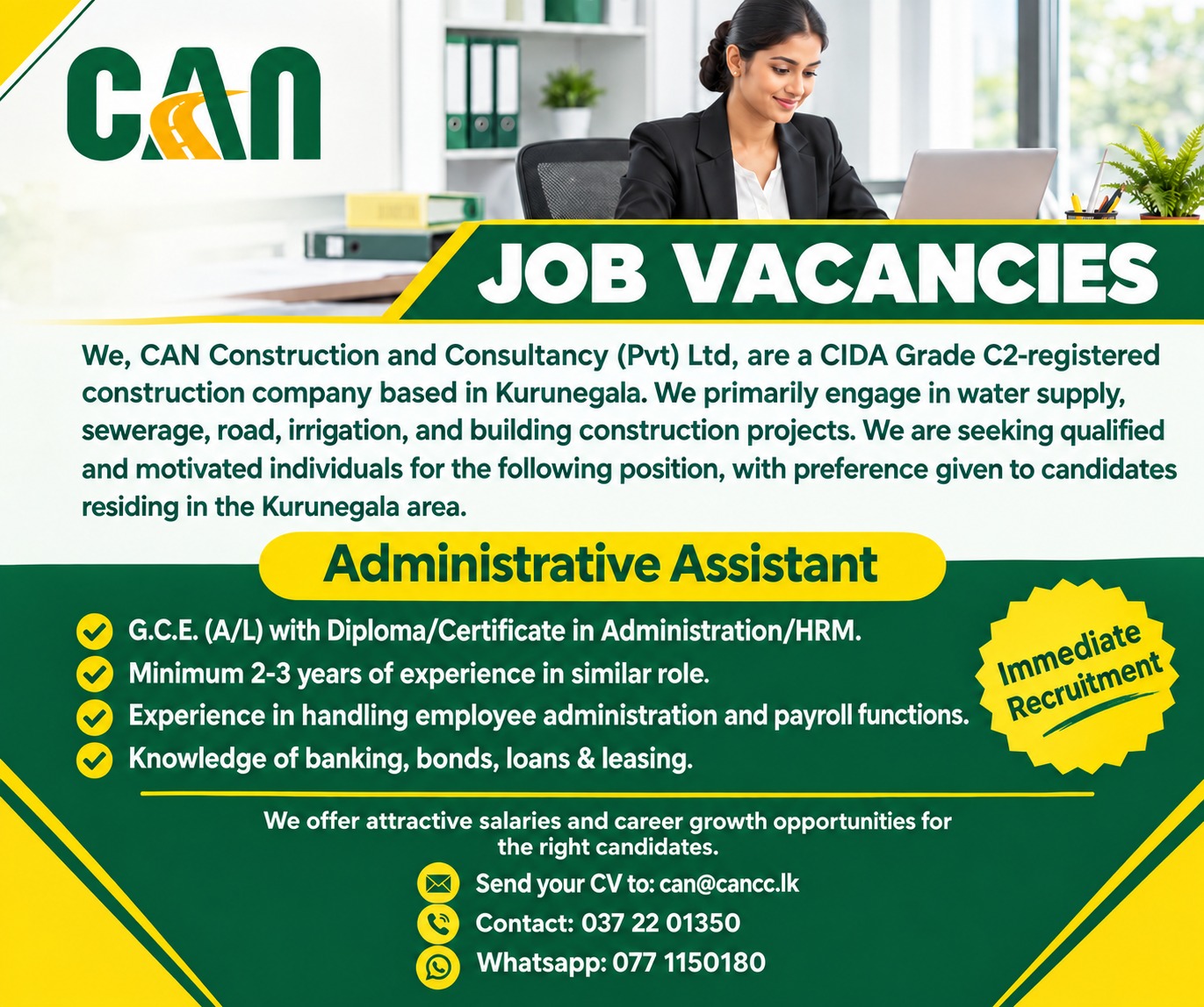 Administrative Assistant at CAN Banner