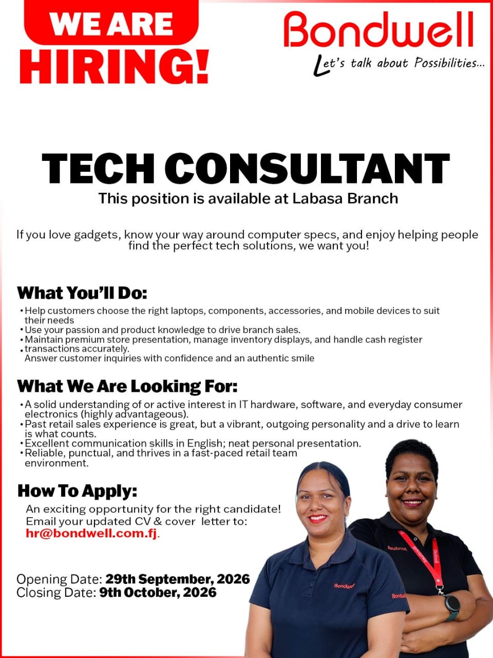 Tech Consultant at Pacific Islands Jobs Banner