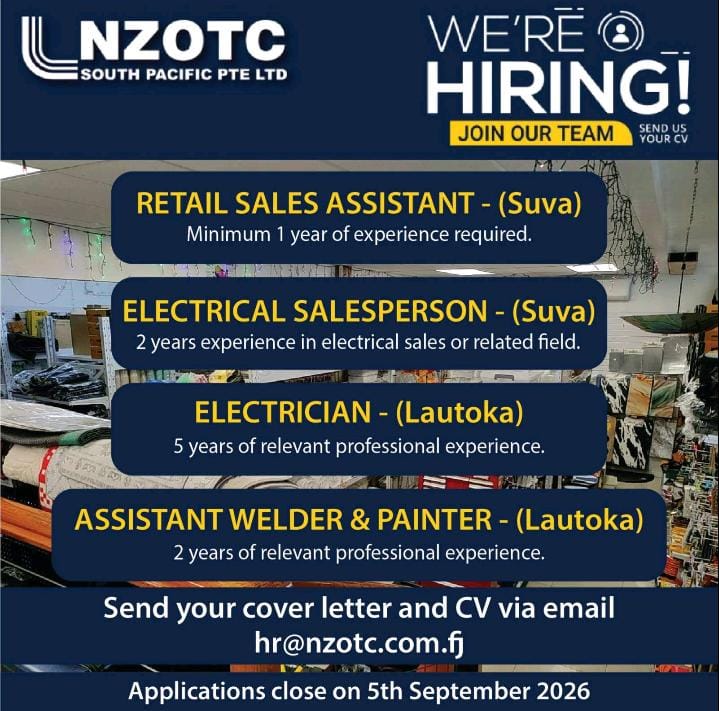 Electrical Sales  at Pacific Islands Jobs Banner