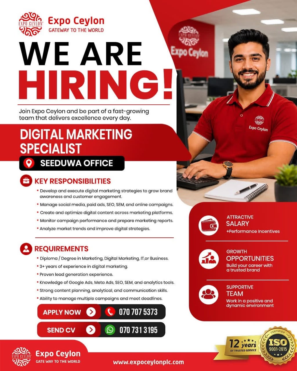Digital Marketing Specialist at Expo Ceylon Banner