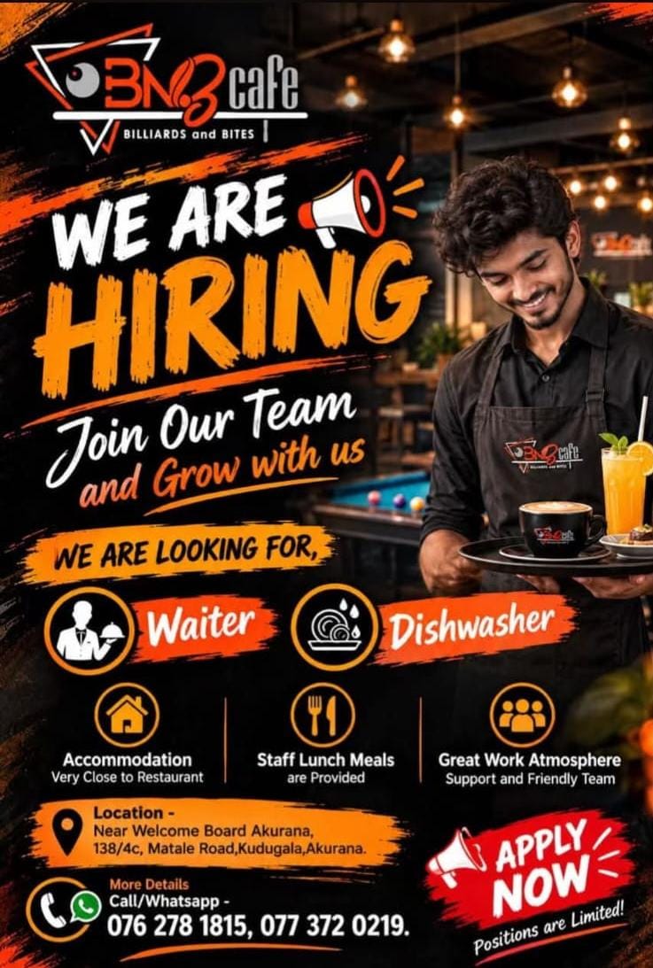 Dishwasher  at SKILLPOTS SRI LANKA Banner